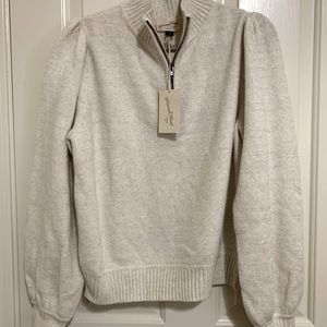 Quarter Zip Mock Turtleneck Pullover Sweater